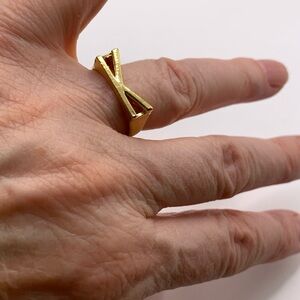 Gold Geometric Ring